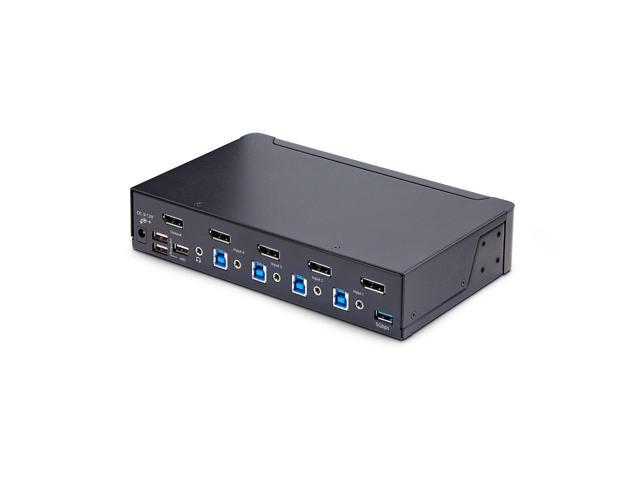 StarTech 4-Port DisplayPort 1.4 KVM Switch - 8K 60Hz / 4K 144Hz - 2x USB 3.0 Ports - 4x USB 2.0 Ports - Hotkey Switching - TAA Compliant...
