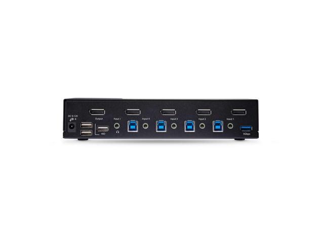 StarTech 4-Port DisplayPort 1.4 KVM Switch - 8K 60Hz / 4K 144Hz - 2x USB 3.0 Ports - 4x USB 2.0 Ports - Hotkey Switching - TAA Compliant...