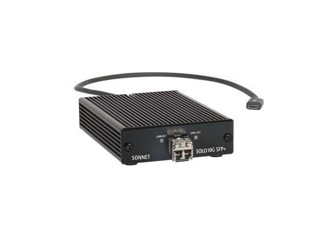Solo10G SFP+ 10 Gigabit Ethernet Thunderbolt 3 Adapter with Short-Range SFP+ Transceiver