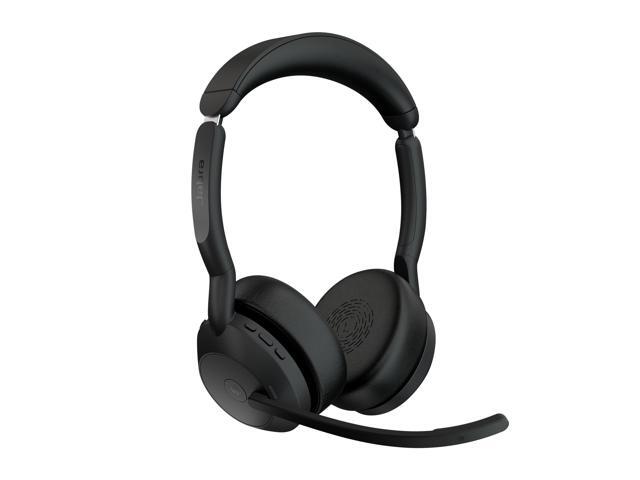 Jabra Evolve2 55 MS Stereo - Headset - on-ear - Bluetooth - wireless - active noise cancelling - USB-A - black - with ch