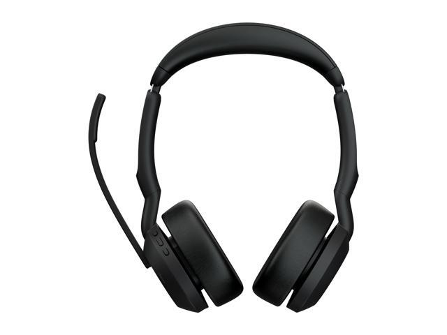Jabra Evolve2 55 MS Stereo - Headset - on-ear - Bluetooth - wireless - active noise cancelling - USB-A - black - with ch