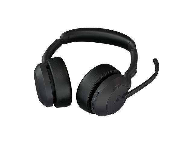 Jabra Evolve2 55 MS Stereo - Headset - on-ear - Bluetooth - wireless - active noise cancelling - USB-A - black - with ch