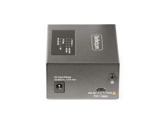 StarTech. com 4-Port Multi-Gigabit PoE++ Injector, 5/2.5/1G Ethernet (NBASE-T), PoE/PoE+/PoE++ (802.3af/802.3at/802.3bt), 160W Power Budget