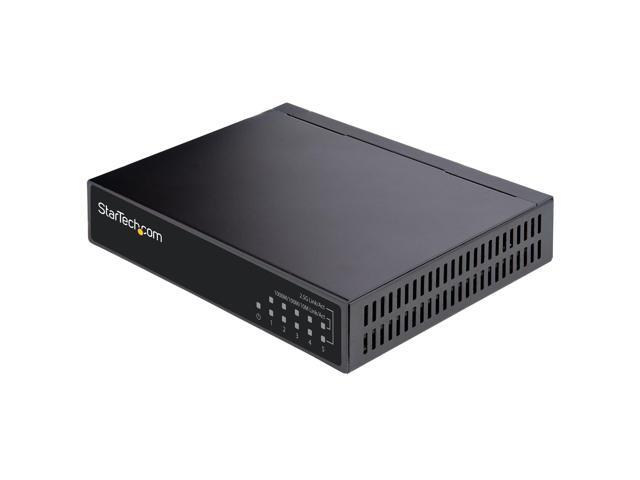 StarTech. com Unmanaged 2.5G Switch, 5 Port 2.5GBASE-T Unmanaged Ethernet Switch, Din Rail Wall Mount, Multi-Gigabit, Auto-MDIX, 9K Jumbo