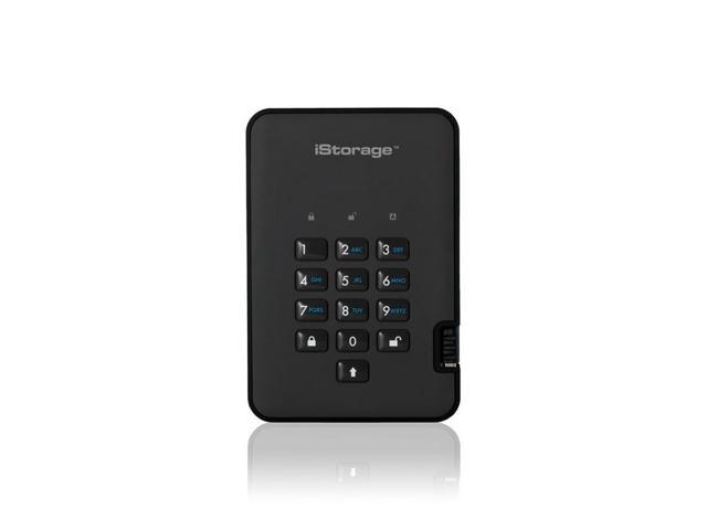 iStorage diskAshur2 SSD 512GB Black - Secure portable solid state drive - Password protected, dust and water resistant, portable, military grade...