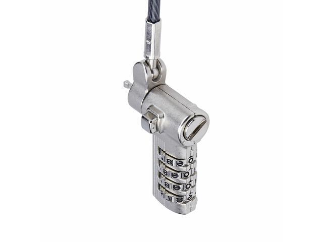 StarTech. com 25-Pack Universal Laptop Lock 6.6ft, Serialized Combo Security Cable For Notebook, Compatible w/Noble Wedge/Nano/K-Slot
