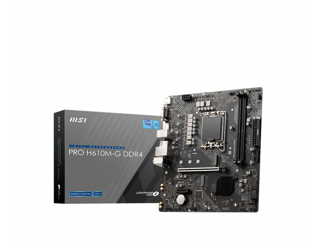 MSI PRO H610M-G DDR4 LGA 1700 Intel H610 SATA 6Gb/s Micro ATX Intel Motherboard