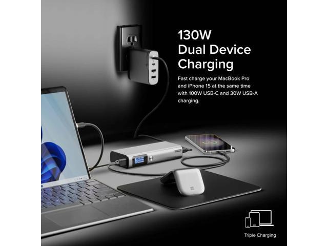 Alogic Ruck 20,000mAh Power Bank with 130W Output - USB-C and USB-A ports R20KPB130W