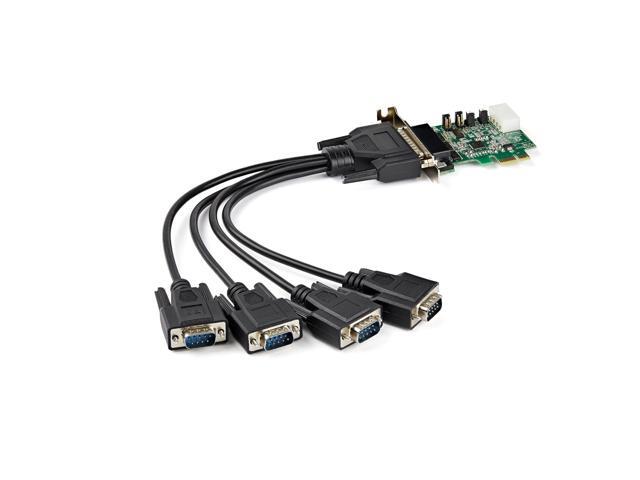 StarTech. com PEX4S953LP 4-Port PCI Express RS232 Serial Adapter Card - 16950 UART - 256-byte FIFO Cache - ASIX AX99100 - Low Profile Bracket -...