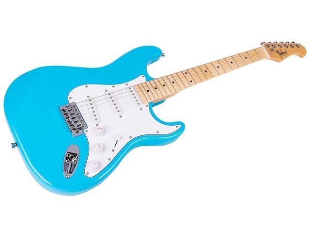 Monoprice Indio Cali Classic Electric Guitar - Blue, With Gig Bag