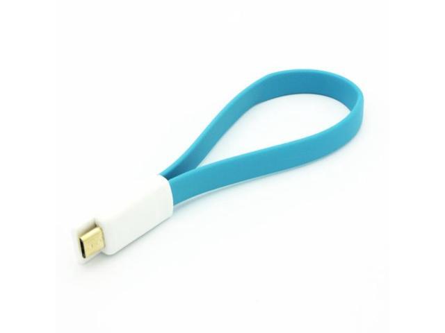 Blue Short Flat USB Cable Rapid Charger Sync Power Wire Data Cord Compatible With Huawei Mate SE