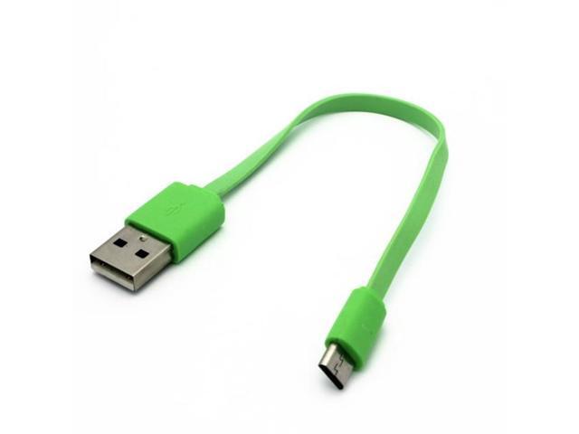 Green Short Flat USB Cable Rapid Charge Power Wire Sync Micro-USB Data Cord Compatible With Samsung Galaxy J7 (2018) Refine