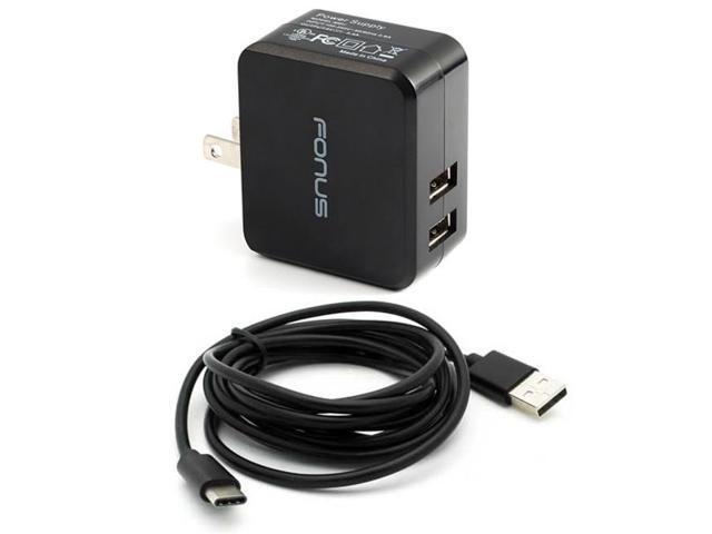 17W 3.4Amp 2-Port Rapid USB Home Charger 6ft Type-C Cable Wall AC Power Adapter Compatible With OnePlus 6