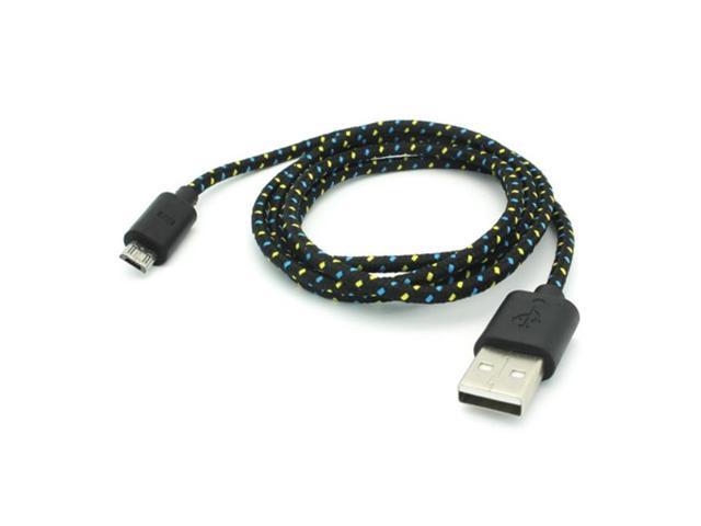 Home Wall Adaptive Fast Charger 6ft USB Cable Sync Wire Braided MicroUSB Cord Compatible With Huawei Mate SE