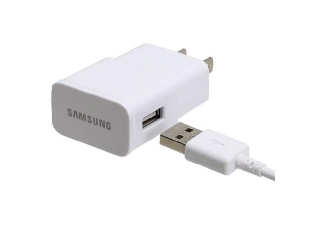 OEM Home Wall Travel AC Charger USB Adapter Data Cable Sync Cord White Compatible With Samsung Galaxy J7 (2018) Refine