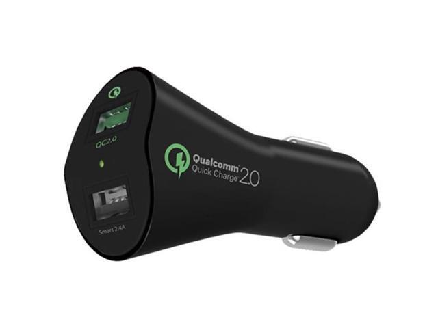 30W 2-Port Adaptive Fast USB Car Charger Quick Charge with Smart Detect Ultra Compatible With OnePlus 6