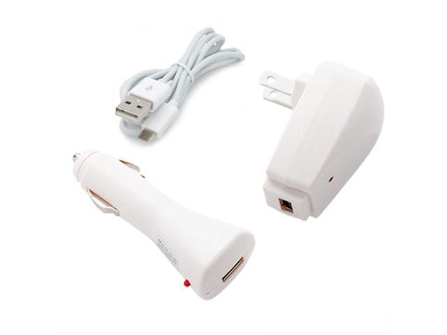 3-in-1 Home Plug Car Socket Charger USB Cable Travel Wall Power Adapter Sync Cord Compatible With iPhone XS Max XR, iPad Pro 10.5