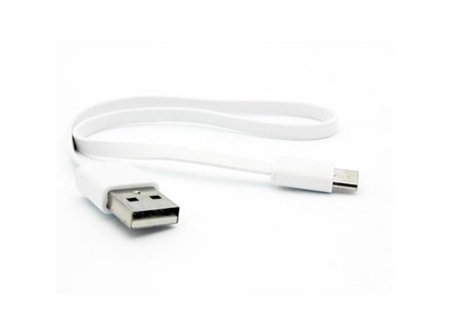 White Short 1ft Flat USB Cable Charge Power Wire Sync Flat Cord Compatible With Huawei Mate SE