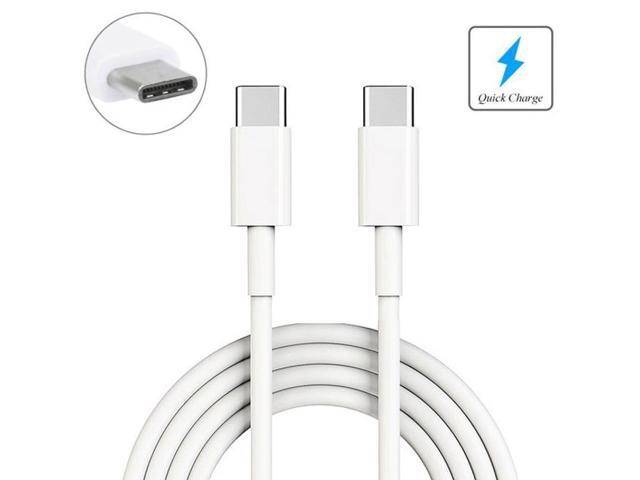White 6ft Long Type-C to Type-C Cable [C-to-C] Rapid Charger Sync USB Wire USB-C Compatible With Motorola Moto Z3 Play G6