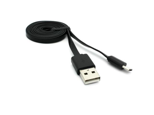 Black 3ft Flat Micro USB Cable Charger Sync Power Wire Data Transfer Cord Compatible With Huawei Mate SE