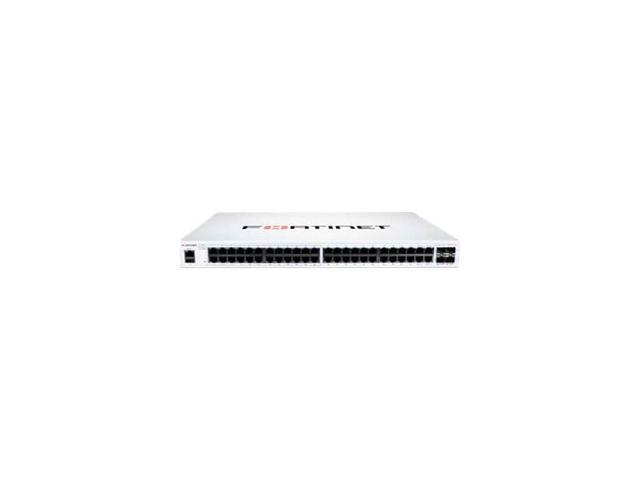 Fortinet FortiSwitch-148F-POE, Layer 2 FortiGate switch controller compatible PoE+ switch with 48 GE RJ45 + 4 10G SFP+ ports, 24 port PoE ...