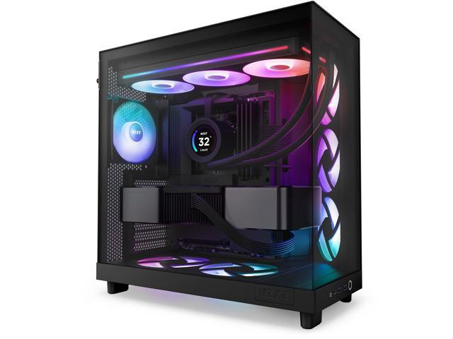 NZXT - F360 RGB Core - 360mm Single-Frame Case Fan Unit with 3 x 120mm RGB Fans and Fluid Dynamic Bearings - Black - image 7