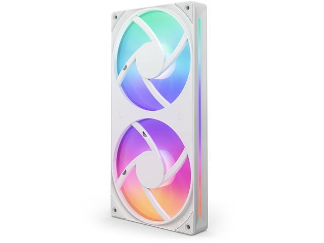 NZXT - F240 RGB Core - 240mm Single-Frame Case Fan Unit with 2 x 120mm RGB Fans and Fluid Dynamic Bearings - White - image 4