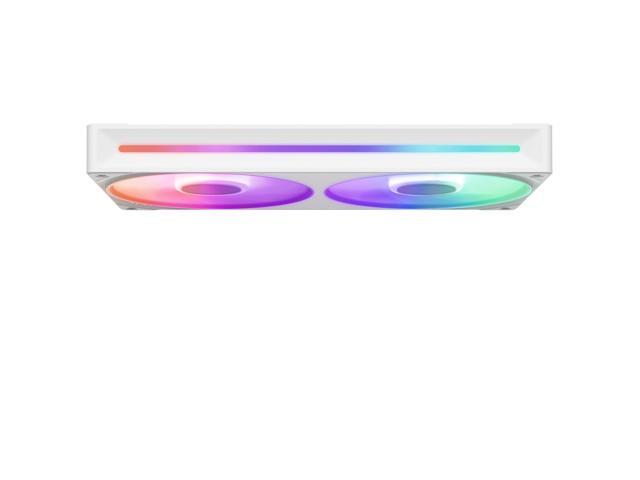 NZXT - F240 RGB Core - 240mm Single-Frame Case Fan Unit with 2 x 120mm RGB Fans and Fluid Dynamic Bearings - White - image 5