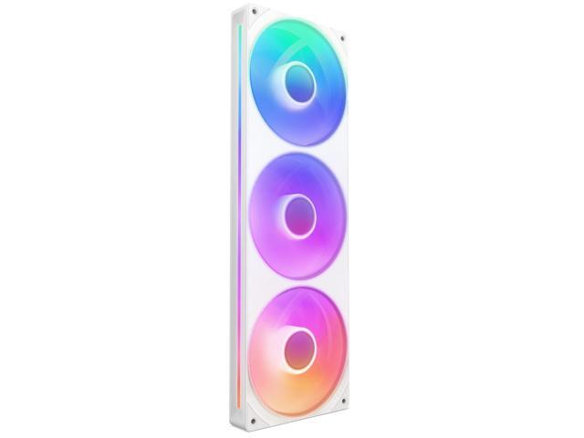 NZXT - F360 RGB Core - 360mm Single-Frame Case Fan Unit with 3 x 120mm RGB Fans and Fluid Dynamic Bearings - White - image 3
