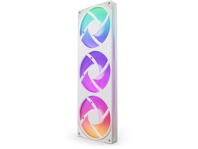 NZXT - F360 RGB Core - 360mm Single-Frame Case Fan Unit with 3 x 120mm RGB Fans and Fluid Dynamic Bearings - White - image 4