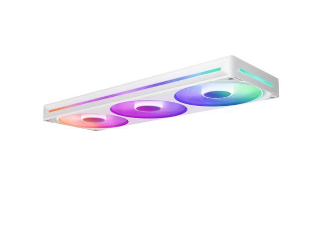 NZXT - F360 RGB Core - 360mm Single-Frame Case Fan Unit with 3 x 120mm RGB Fans and Fluid Dynamic Bearings - White - image 5
