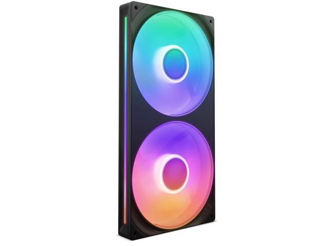 NZXT - F280 RGB Core - 280mm Single-Frame Case Fan Unit with 2 x 140mm RGB Fans and Fluid Dynamic Bearings - Black - image 3