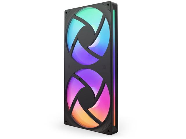 NZXT - F280 RGB Core - 280mm Single-Frame Case Fan Unit with 2 x 140mm RGB Fans and Fluid Dynamic Bearings - Black - image 4