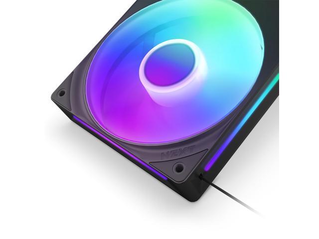 NZXT - F280 RGB Core - 280mm Single-Frame Case Fan Unit with 2 x 140mm RGB Fans and Fluid Dynamic Bearings - Black - image 6