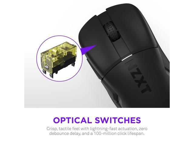 NZXT Lift Elite Wireless Gaming Mouse - Ultra-Lightweight 57 g - 4K/8K Polling Rates, Optical Switches, 26K DPI Optical Sensor - Long Battery Life...