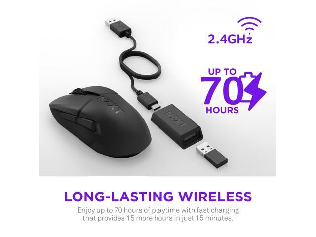 NZXT Lift Elite Wireless Gaming Mouse - Ultra-Lightweight 57 g - 4K/8K Polling Rates, Optical Switches, 26K DPI Optical Sensor - Long Battery Life...