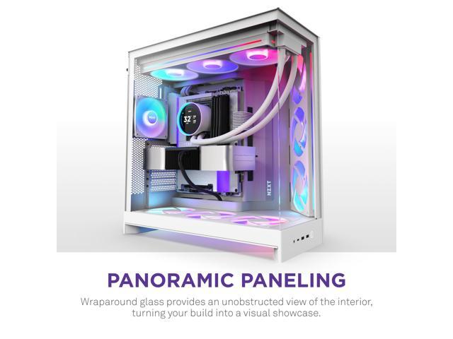 NZXT - H9 Flow+ RGB 2025 ATX Mid-Tower Dual-Chamber PC Case - White - image 7