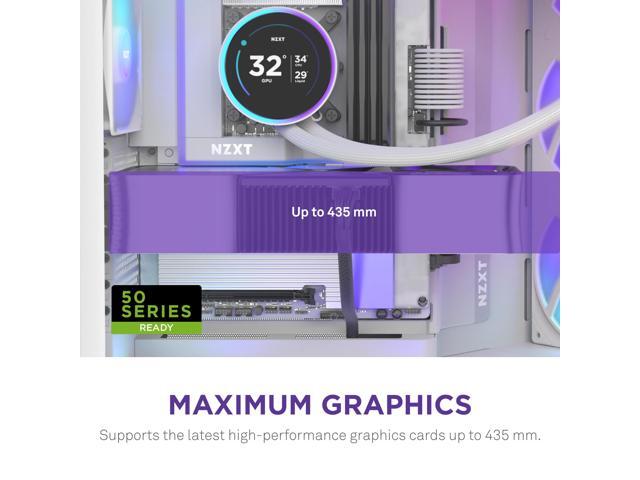 NZXT - H9 Flow+ RGB 2025 ATX Mid-Tower Dual-Chamber PC Case - White - image 5