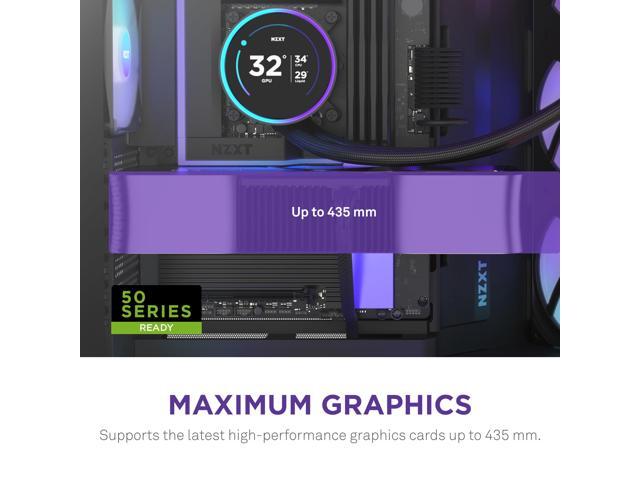 NZXT - H9 Flow+ RGB 2025 ATX Mid-Tower Dual-Chamber PC Case - Black - image 4