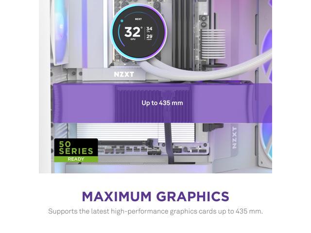 NZXT - H9 Flow RGB 2025 ATX Mid-Tower Dual-Chamber PC Case - White - image 3