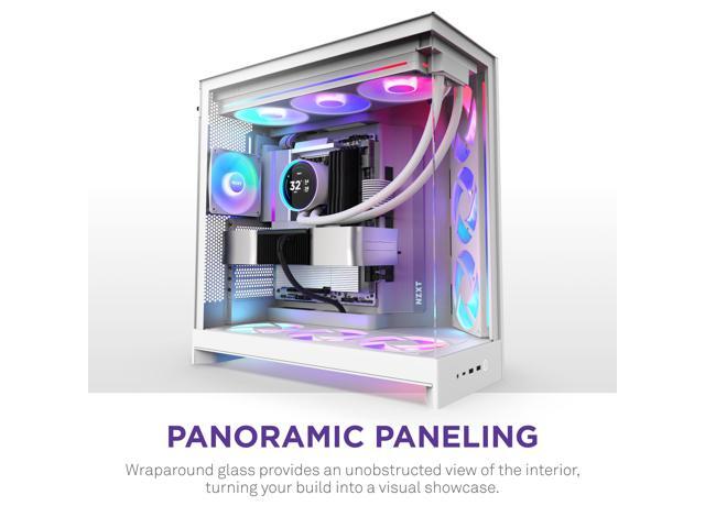 NZXT - H9 Flow RGB 2025 ATX Mid-Tower Dual-Chamber PC Case - White - image 5