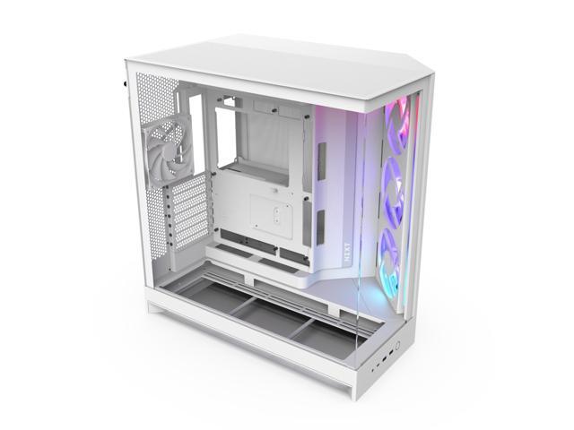 NZXT - H9 Flow RGB 2025 ATX Mid-Tower Dual-Chamber PC Case - White - image 8