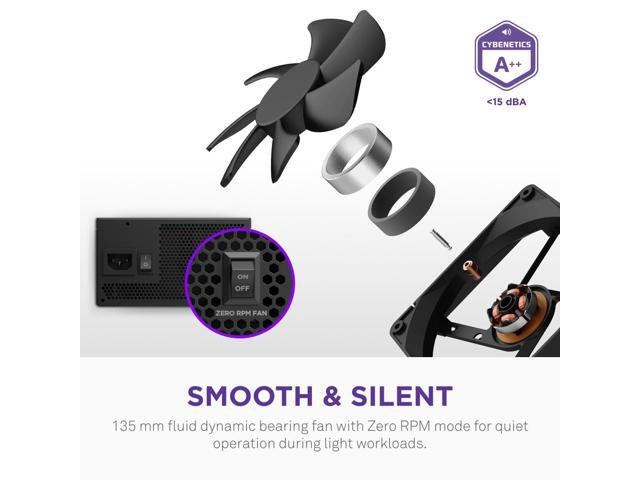 NZXT - Gold Core 850W ATX 3.1 / PCIE 5.1 80 Plus Gold Cybenetics Platinum Fully Modular Power Supply - Black - image 5