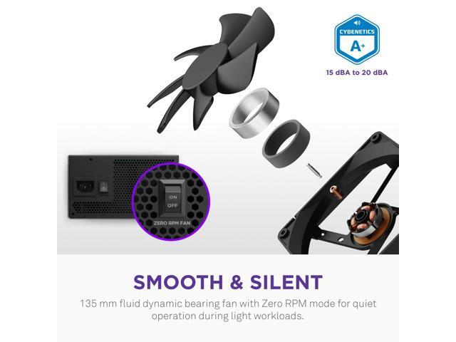 NZXT - Gold Core 1000W ATX 3.1 / PCIE 5.1 80 Plus Gold Cybenetics Platinum Fully Modular Power Supply - Black - image 5