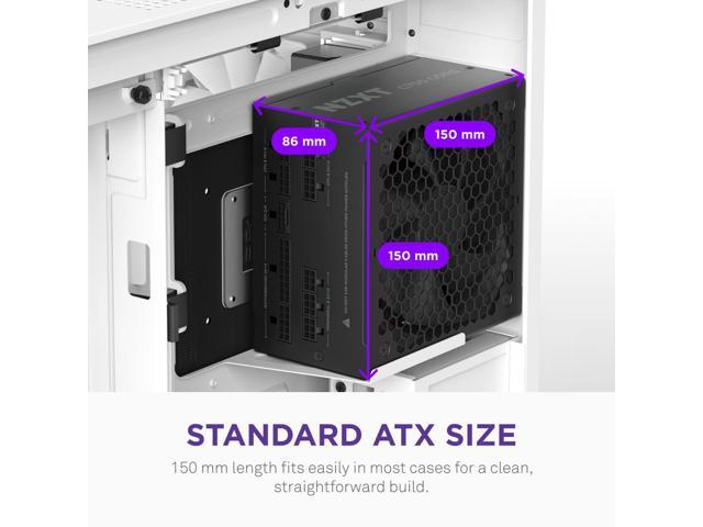 NZXT - Gold Core 750W ATX 3.1 / PCIE 5.1 80 Plus Gold Cybenetics Platinum Fully Modular Power Supply - Black - image 8