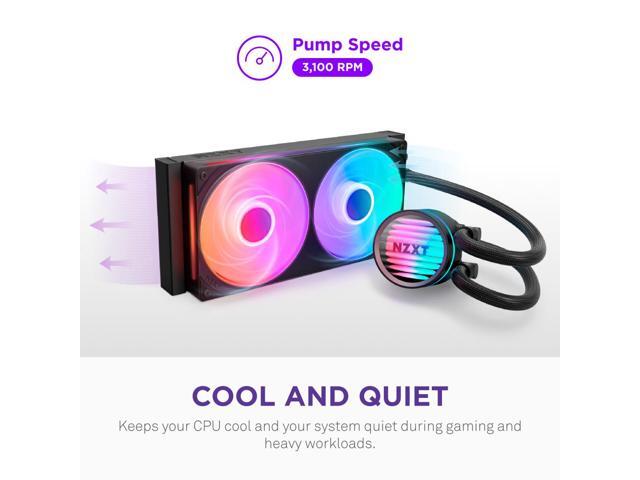 NZXT - Kraken Core RGB 240mm Radiator Liquid Cooler (1 x 240mm Single-Frame Fan) with RGB Pump Cap - Black - image 4