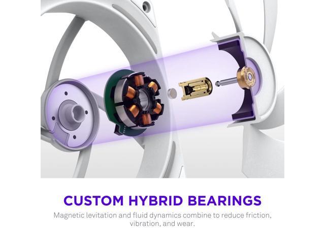 NZXT - F140X Performance Fan - 140mm PWM RGB Computer Case Fan with LCP Frame & Blades - White - image 6