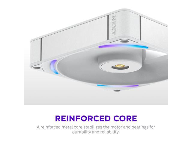 NZXT - F140X Performance Fan - 140mm PWM RGB Computer Case Fan with LCP Frame & Blades - White - image 7