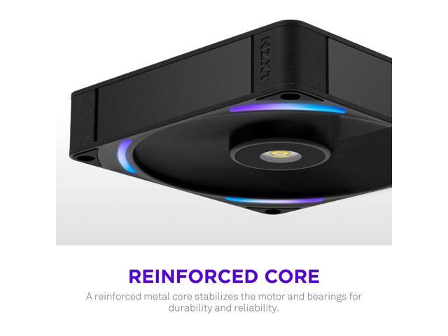 NZXT - F140X Performance Fan - 140mm PWM RGB Computer Case Fan with LCP Frame & Blades - Black - image 7