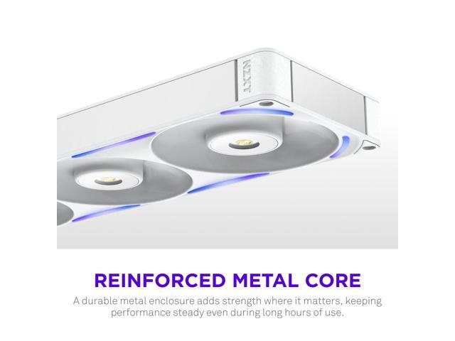 NZXT - NZXT-F360X Performance Fan - 360mm Single-Frame Case Fan w/ 3 x 120mm PWM RGB Computer Case Fans with LCP Frame & Blades - White - image 7
